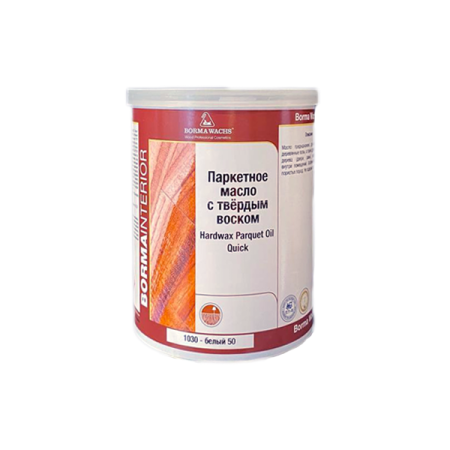 масло паркетное повышенной твердости borma hardwax parquet oil quick 1030 цвет белый 1 л