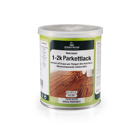 лак для паркета borma 1-2k naturaqua parkettlack цвет прозрачный 30% блеска 5 л