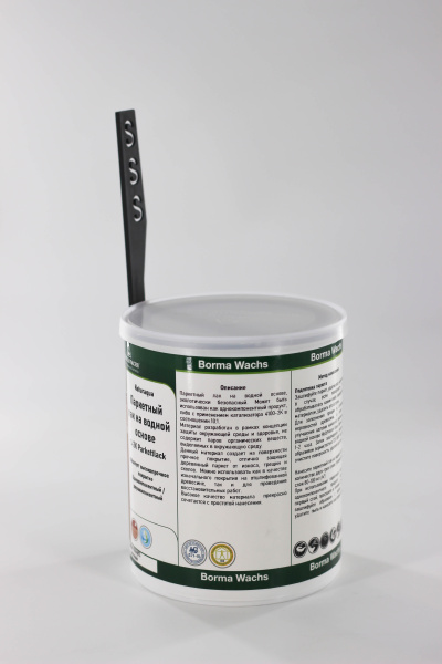 лак для паркета borma 1-2k naturaqua parkettlack цвет прозрачный, 30% блеска 1 л в комплекте