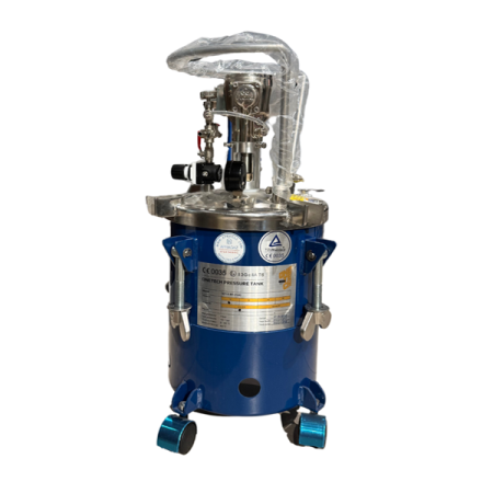 красконагнетательный бак с пневматической мешалкой с емкостью-вкладышем onetech nt10-rt-10ais 10 л