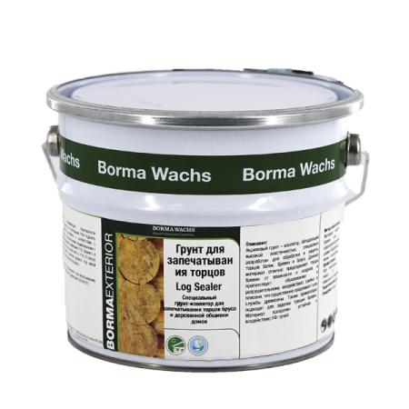 грунтовка для запечатывания торцов borma naturaqua log sealer 2,5 л