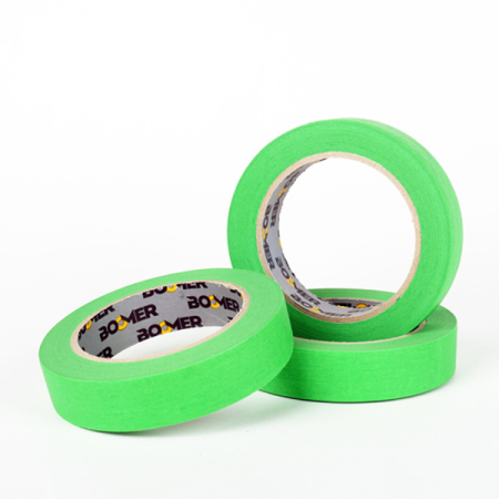 лента маскирующая boomer 80с-30 мин, 36 мм х 40 м цвет зеленый
