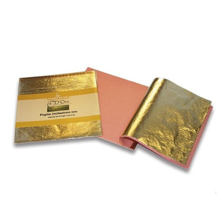 поталь в листах borma imitation gold leaf цвет золото 14 x 14 см 25 шт.