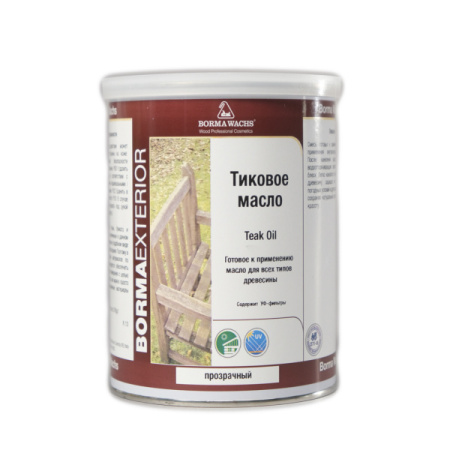 масло для дерева тиковое borma teak oil цвет прозрачный 1 л