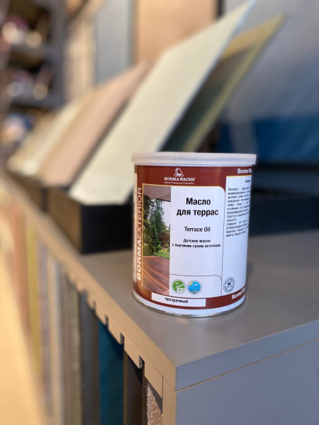 масло для террас borma terrace oil - decking oil natural цвет прозрачный 1 л