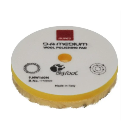 полировальный круг rupes желтый из натуральной шерсти средний 160мм