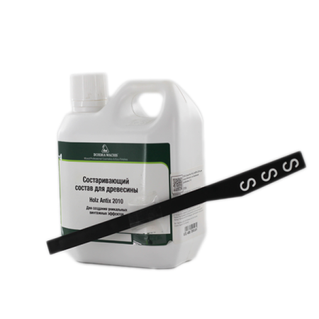 средство borma holz antix 2010 для искусственного состаривания древесины 1 л в комплекте