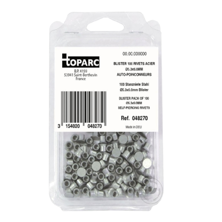 заклепки стальные без резьбы gys 048270 5,3 x 6,0 мм в наборе 100 шт.