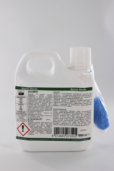 чистящее средство для древесины borma extra strong wood cleaner 1 л в комплекте
