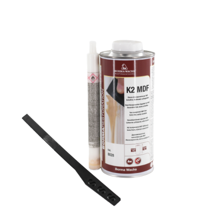 шпатлевка 2к borma hozmasse k2 mdf цвет ral 8024 820 мл комплект