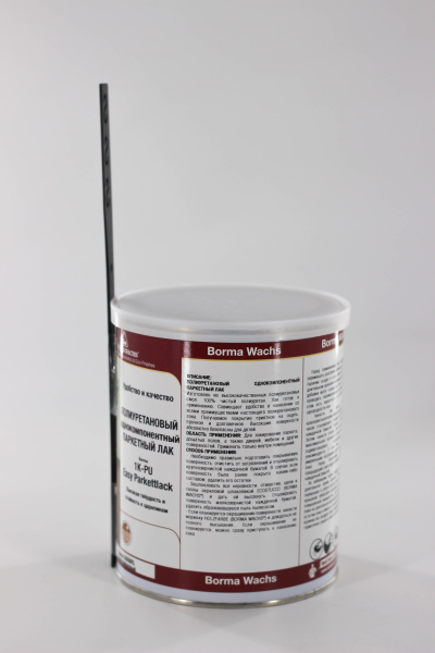 лак паркетный 1к пу borma easy parkettlack цвет прозрачный, 30% блеска 1 л комплект