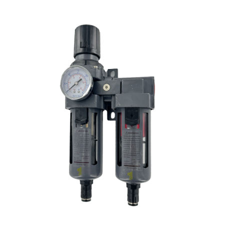 влагомаслоотделитель onetech двухколбовый с регулятором, 0,01мкм nt10-afr-2-t60