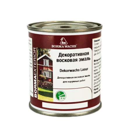 лазурь декоративная восковая borma dekorwachs lasur цвет 59 шоколад 125 мл