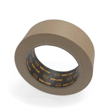 лента маскирующая boomer 80с-60 мин, 25 мм х 40 м цвет коричневый