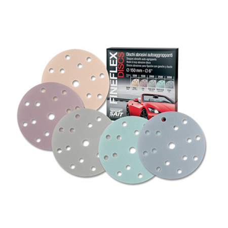 диск шлифовальный sait fineflex d150 мм, р3000, 15 отв. на пленке
