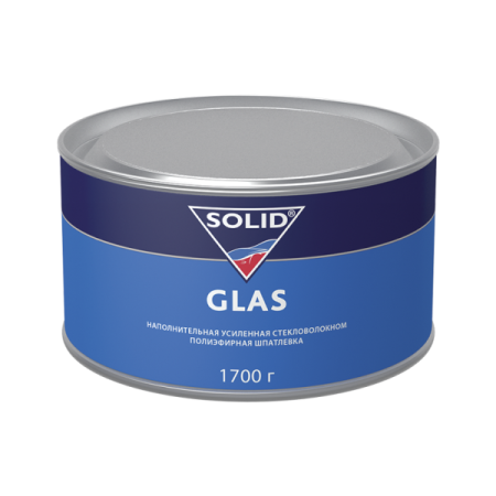 шпатлевка полиэфирная со стекловолокном solid glas с отвердителем 1,7 кг csx-01.002.1700.xso