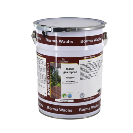 масло для террас borma terrace oil - decking oil natural цвет прозрачный 5 л