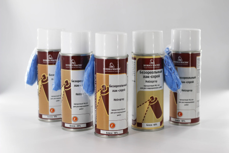 лак-спрей нц безореольный borma holzspray цвет прозрачный блеск 30% 400 мл комплект